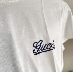 G*CCI  NAKIŞ LOGO DETAYLI T-SHIRT