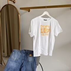 D*lce G NAKIŞ DESEN LOGO DETAYLI T-SHIRT