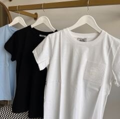 H*rmes NAKIŞ LOGO DETAYLI PREMIUM T-SHIRT