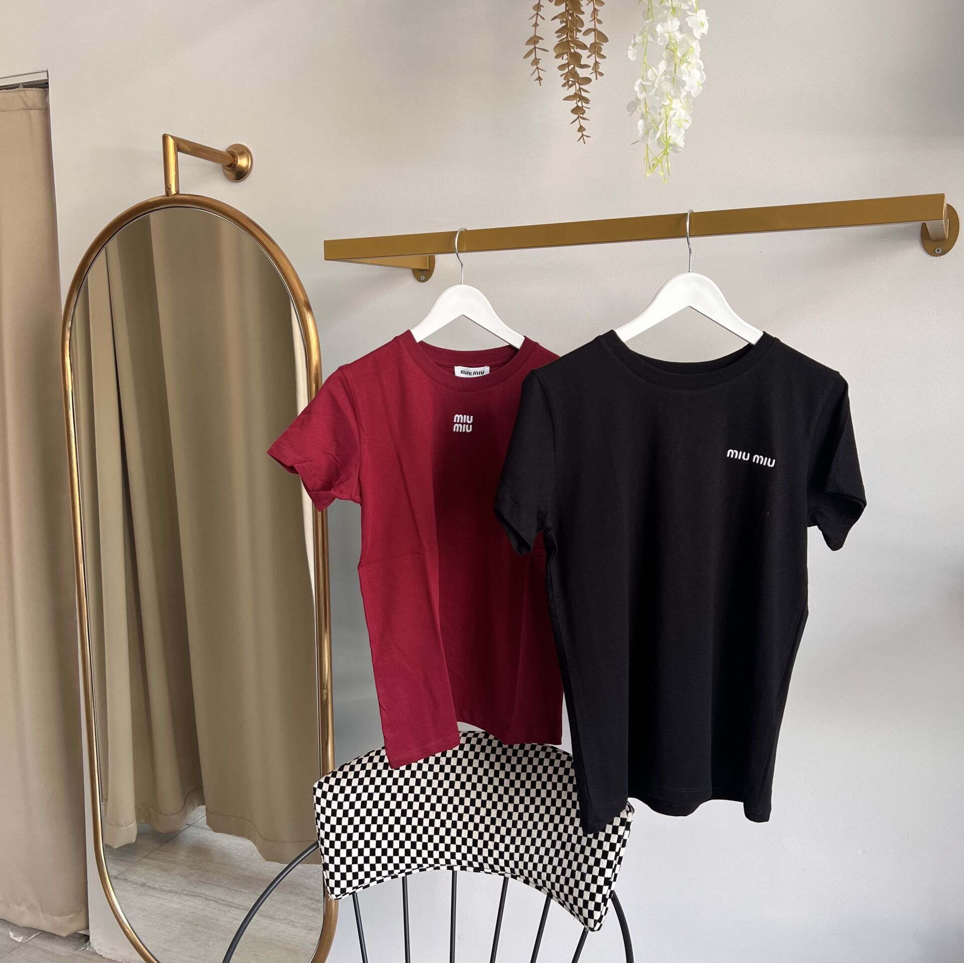 Miu NAKIŞ LOGO DETAYLI PREMIUM T-SHIRT