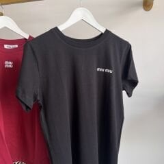 Miu NAKIŞ LOGO DETAYLI PREMIUM T-SHIRT
