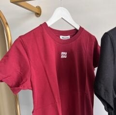 Miu NAKIŞ LOGO DETAYLI PREMIUM T-SHIRT