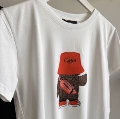 F*ndi BASKILI LOGO DETAYLI PREMIUM T-SHIRT