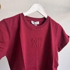 Miu APLİKE LOGO DETAYLI PREMIUM T-SHIRT
