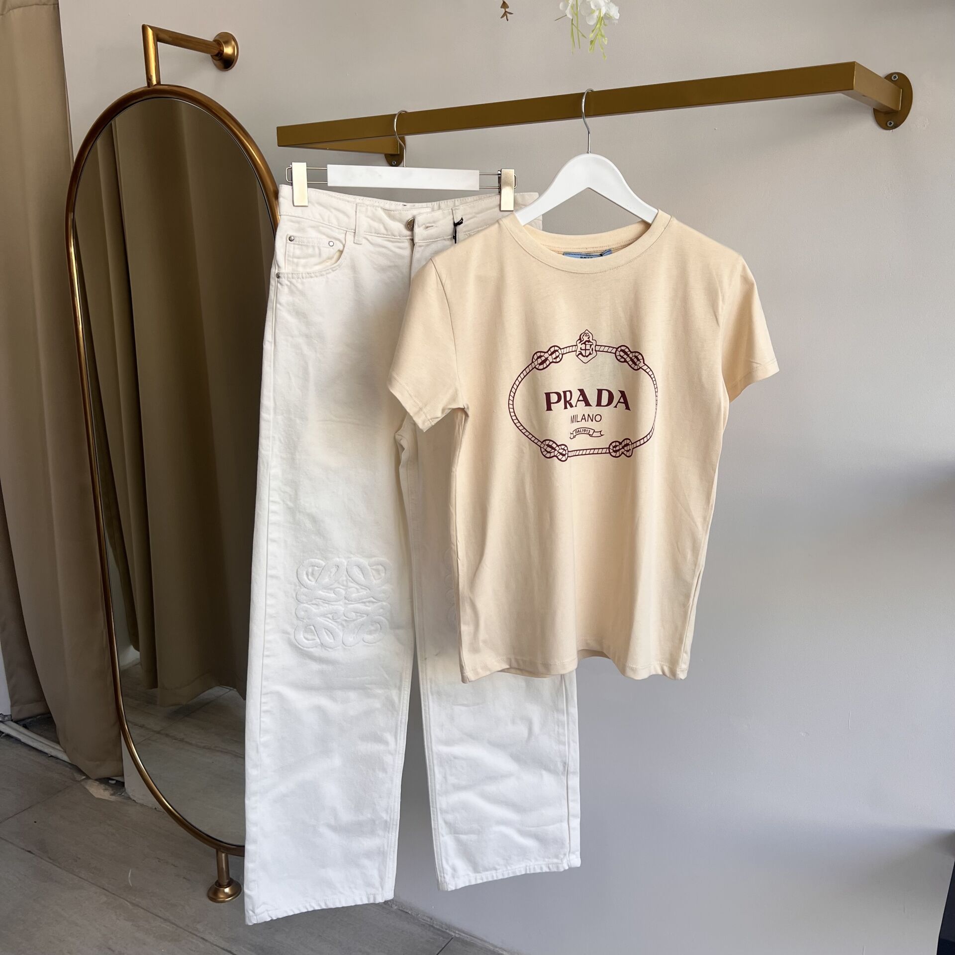 Pr*da BASKI LOGO DETAYLI PREMIUM T-SHIRT
