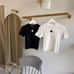 Ch*nel ÖRGÜ PREMIUM YAKMAYAN KISA KOL TRİKO
