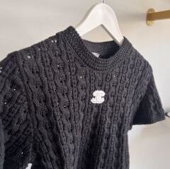 Ch*nel ÖRGÜ PREMIUM YAKMAYAN KISA KOL TRİKO