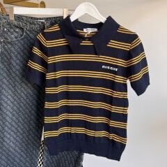 MİU POLO YAKA İNCE KISA KOL TRİKO