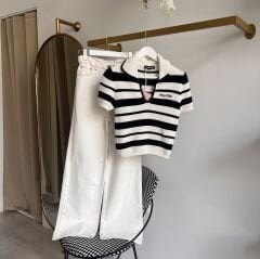 MİU POLO YAKA ÖRME KISA KOL PREMIUM TRİKO