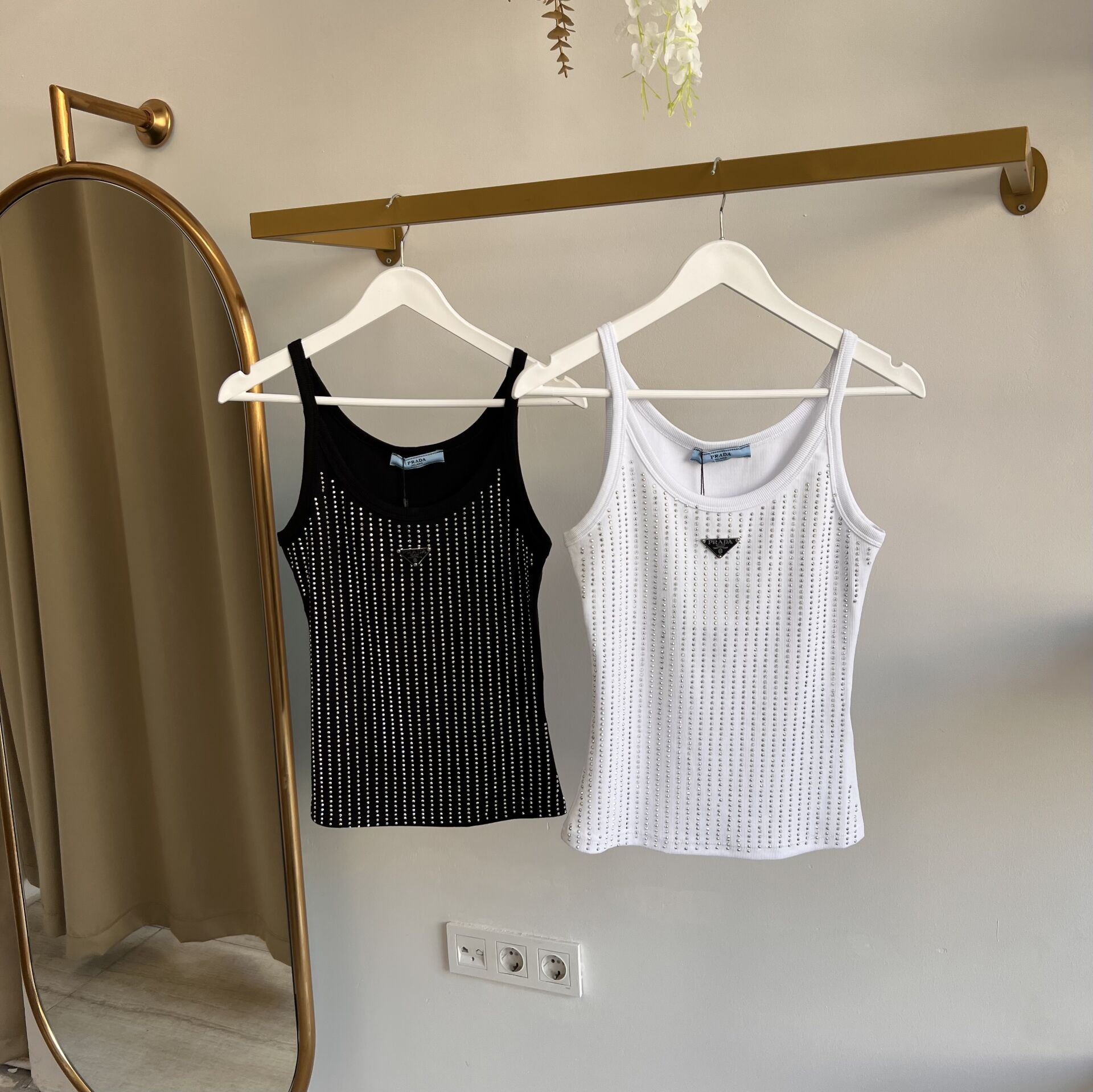 Pr*da METAL LOGO TAŞLI FİTİLSİZ PREMIUM ATLET
