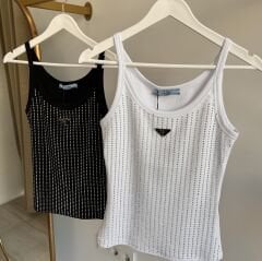 Pr*da METAL LOGO TAŞLI FİTİLSİZ PREMIUM ATLET