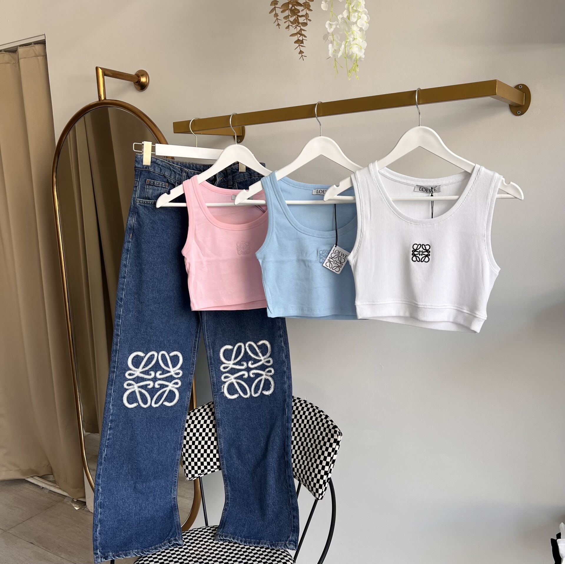 LO*WE NAKIŞ LOGO DETAYLI FİTİLLİ PREMIUM CROP