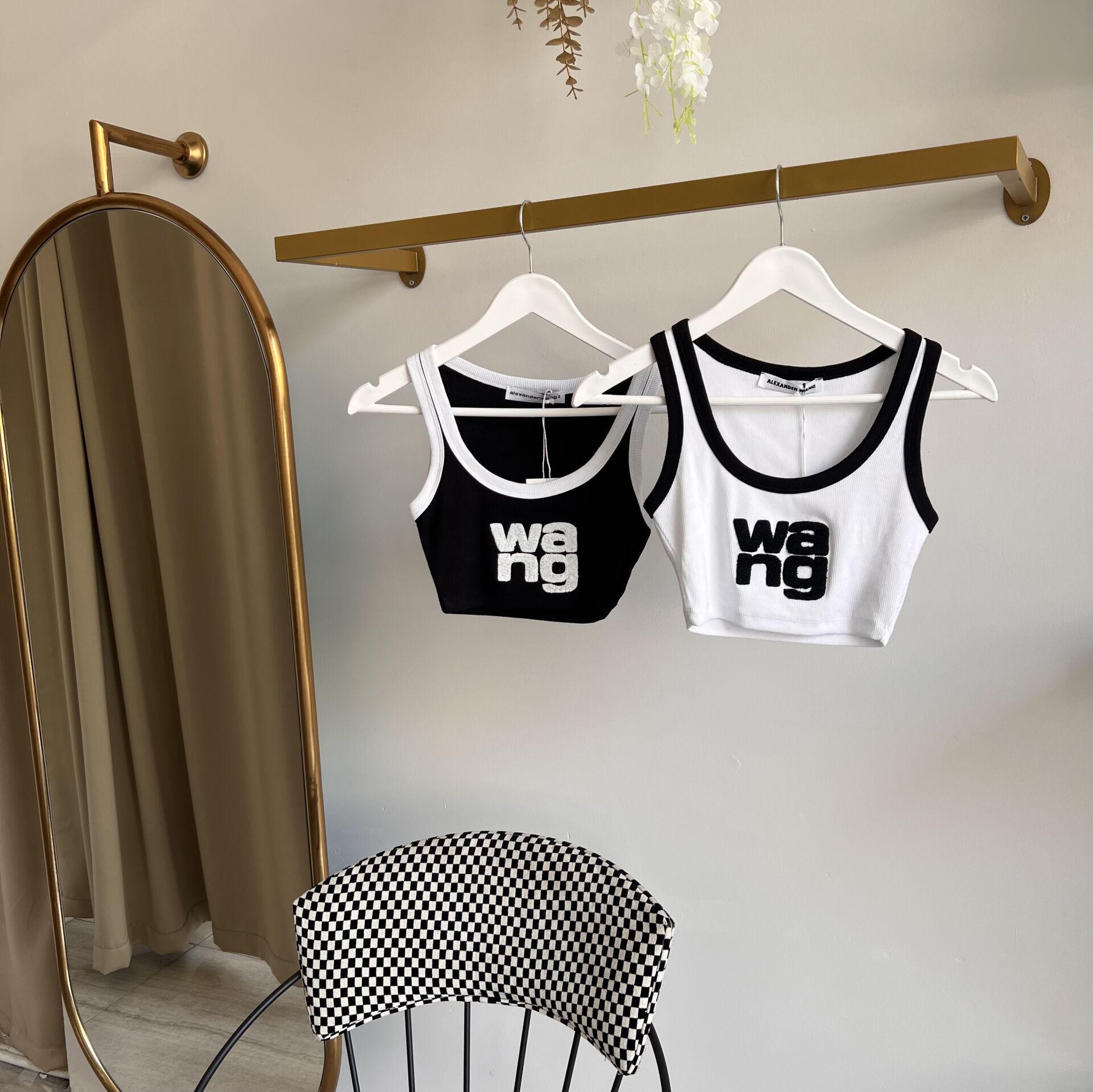 Al*xanderWang KABARTMALI LOGO DETAYLI FİTİLLİ CROP