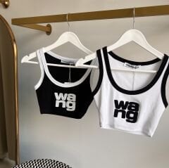 Al*xanderWang KABARTMALI LOGO DETAYLI FİTİLLİ CROP