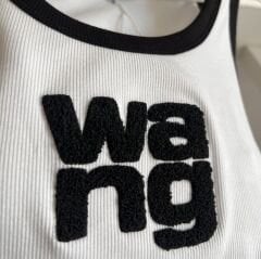 Al*xanderWang KABARTMALI LOGO DETAYLI FİTİLLİ CROP