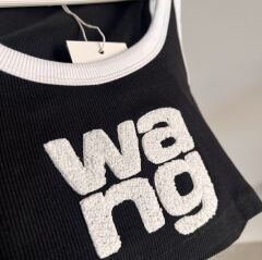 Al*xanderWang KABARTMALI LOGO DETAYLI FİTİLLİ CROP