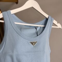 Pr*da METAL  LOGO DETAYLI FİTİLSİZ CROP