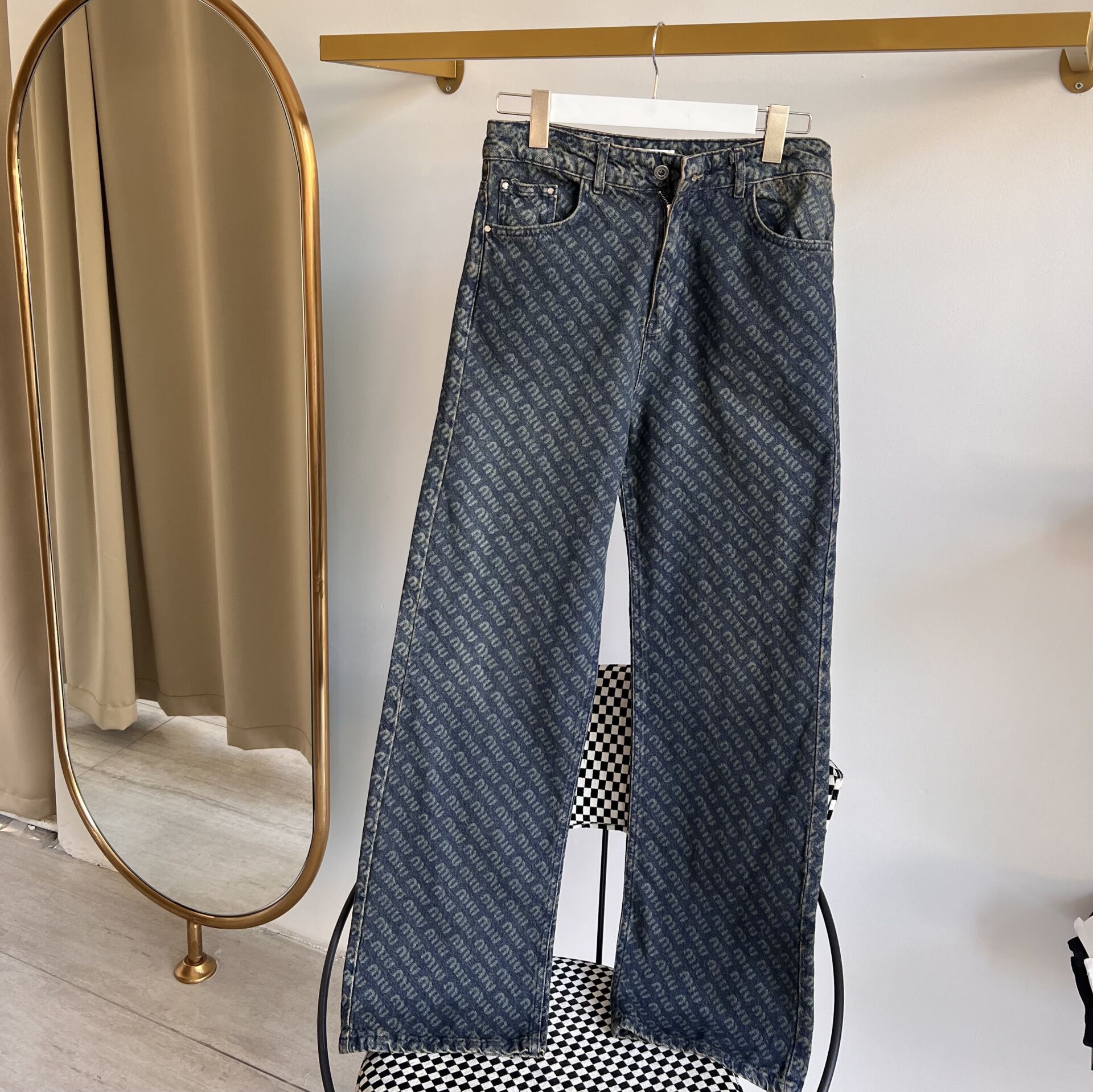 M!U M!U LAZER LOGO DETAYLI PREMIUM JEAN