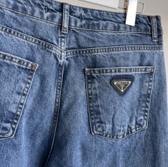 Pr*da METAL LOGO DETAYLI PREMIUM JEAN
