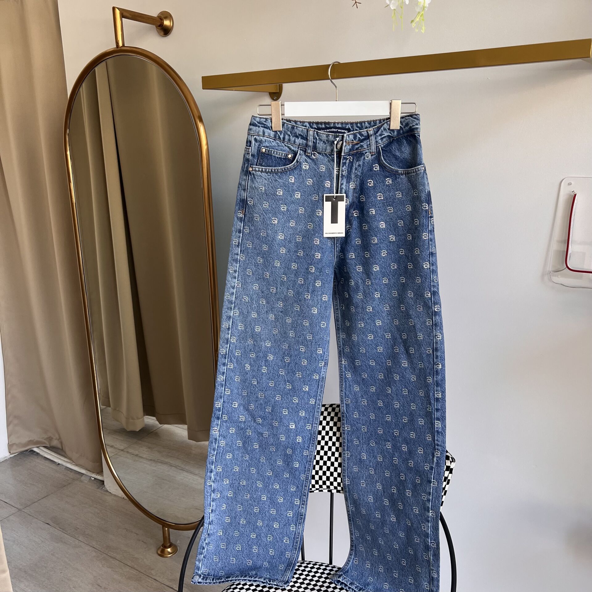 Al*xander Wang a LOGO DETAYLI TAŞLI JEAN